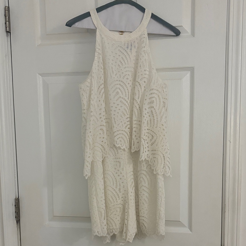 Lilly Pulitzer  White Lace Romper